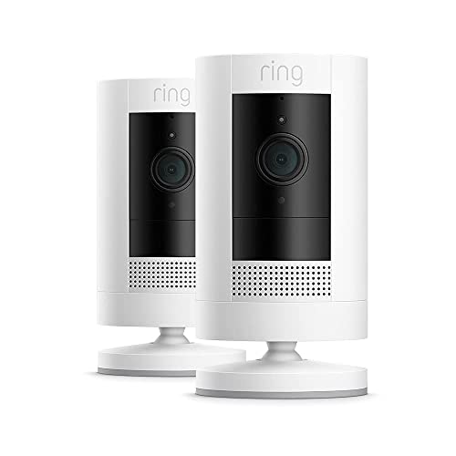 Ring Außenkamera Akku (Stick Up Cam Battery) | Überwachungskamera aussen mit 1080p-HD-Video, WLAN, witterungsbeständig, geeignet für Haus & Grundstück, Alexa-kompatible Sicherheitskamera | 2 Kameras